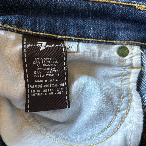 7 For All Mankind Bootcut Women's Denim Jeans in Dark Wash Size 31 - Picture 5 of 8